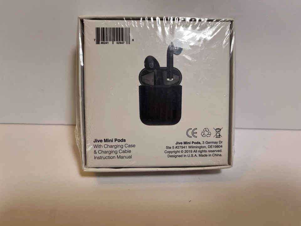 Jive Mini Pods Black Wireless New Ear Buds Earphones With Case & Charging Cable - Image 2 of 2