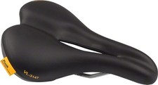 Velo PlushPump Saddle - Steel, Black, Mens