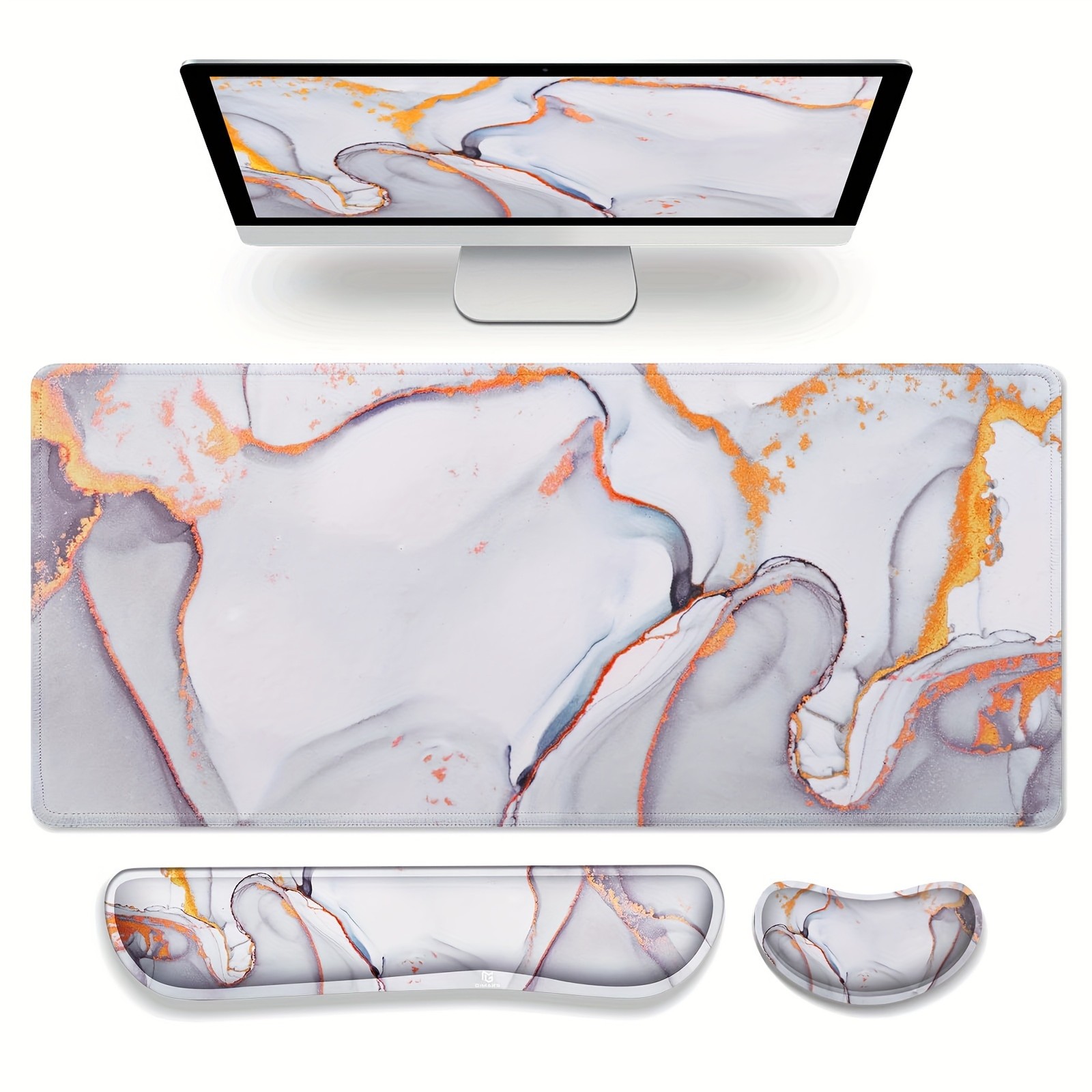 40*90cm Gimars 3 in1 Mouse Pad and Keyboard Wrist Rest, Large Gaming Mouse Pad &