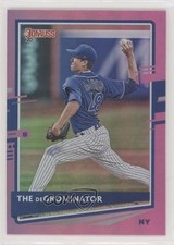 2020 Donruss Nickname Variation Holo Pink Jacob deGrom (The deGrominator) 02v3