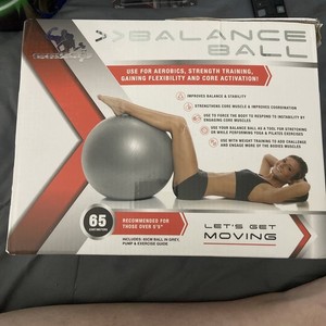 New Silver 1 Balance Ball 65 cm Ball Pump Exercise Guide