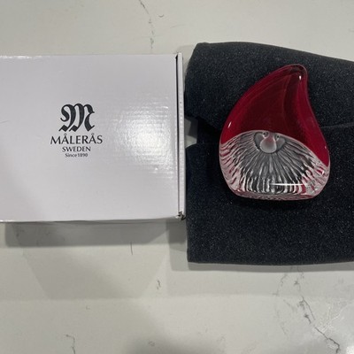 Mats Jonasson Sweden Crystal Santa Tomte Maleras Crystal New With Box