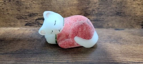 fenton cat figurine handpainted