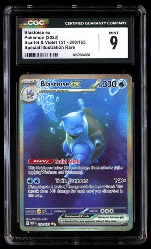 CGC 9 Blastoise EX 200/165 Pokémon Scarlet & Violet 151 2023 English