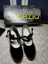 NOS VINTAGE CAPEZIO Dance Tap Shoes Children  s Black Size 4M