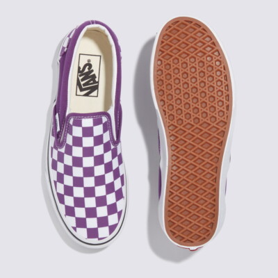 Vans Color Theory Checkerboard Slip-on Sneakers Purple Magic