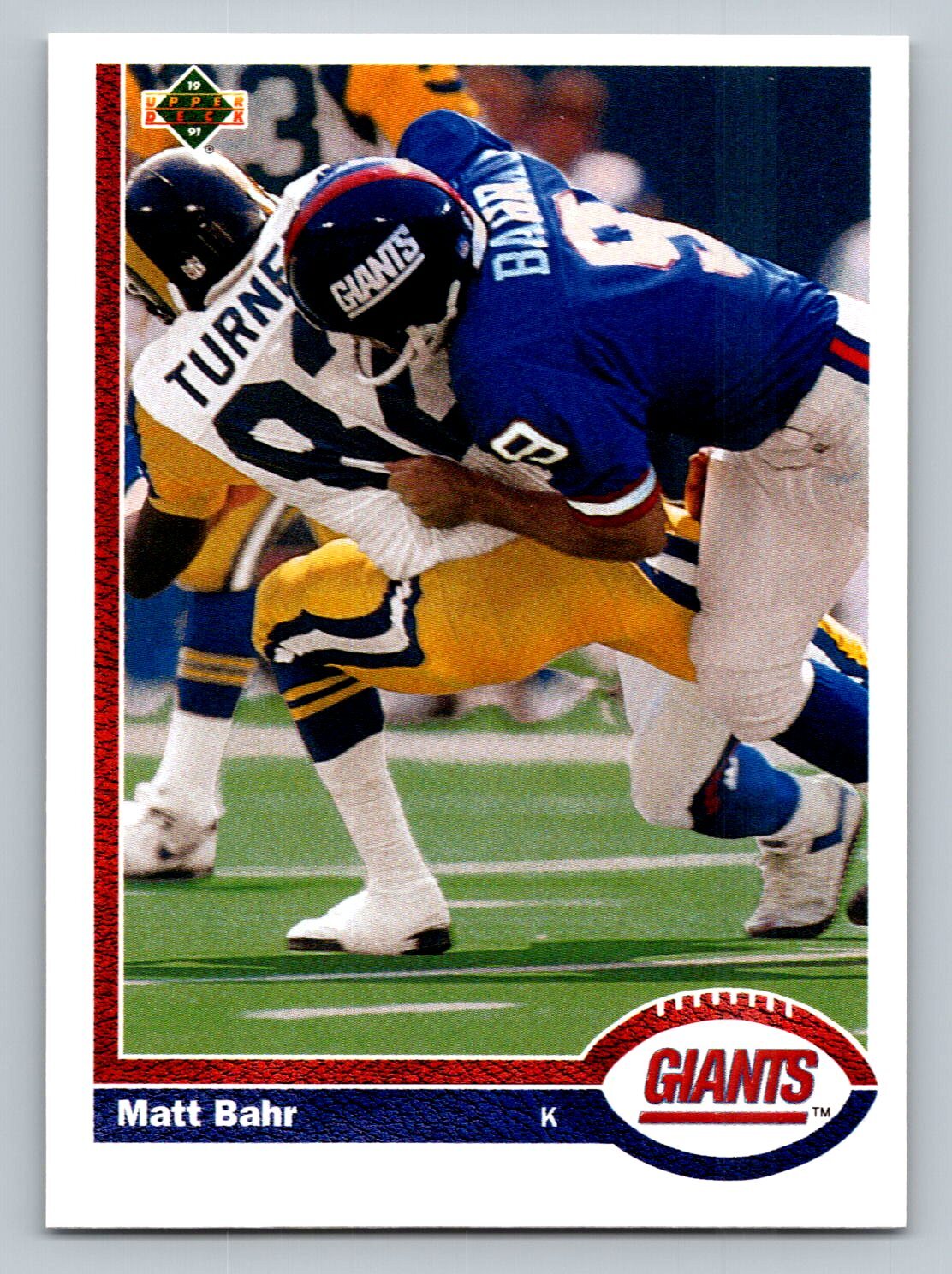 1991 Upper Deck #502 Matt Bahr   New York Giants