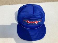 Speedy Auto Glass Blue SnapBack Hat Cap Vintage 1990s Mechanics Cars Trucker