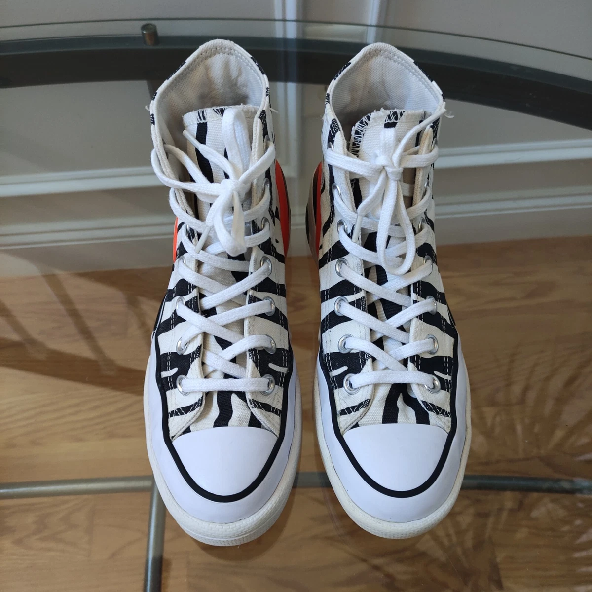 Baskets imprim es z bre Converse Chuck Taylor All Star High ensoleill es pour fe