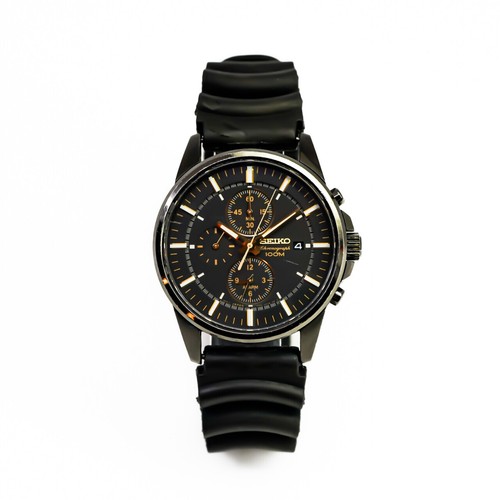 Seiko Chronograph Quartz Watch 7T62-0LD0 - 41mm - Black Case & Dial #63418 - Picture 9 of 9