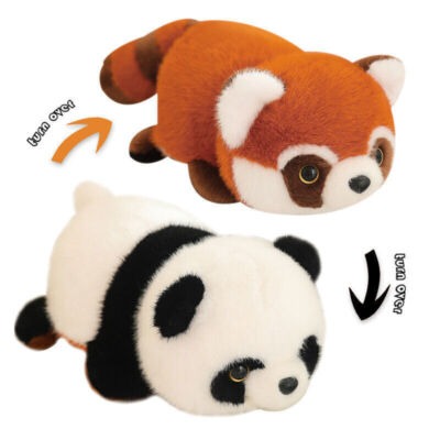 Umkehrbares Panda Plüschtier, 2 in 1 roter Panda und Riesenpanda Kuscheltier