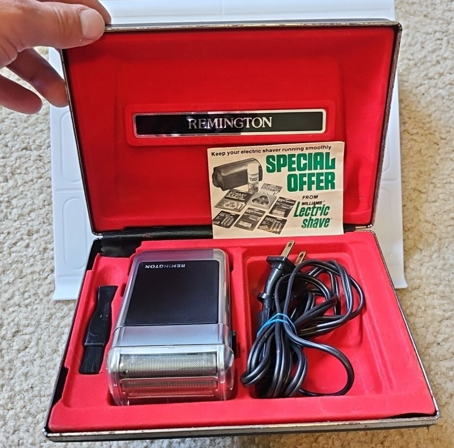 Remington MicroScreen Shaver W/ Hard Case 5MF1 Promotion Antique Collectors Vtg