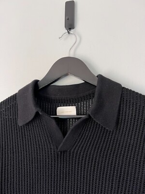 Aime Leon Dore Mesh Knit Polo - Size Medium - Black - NEW - ALD | eBay