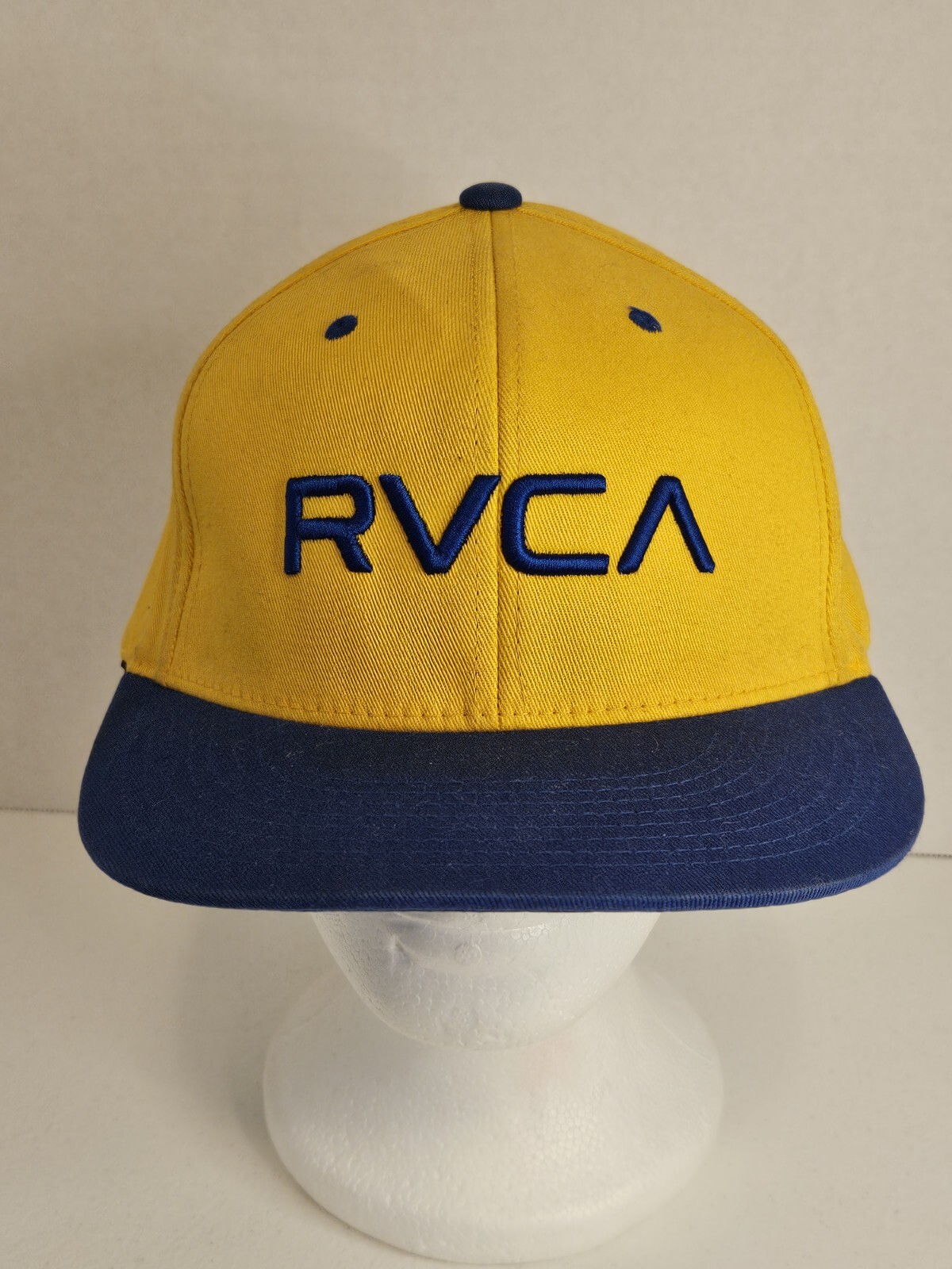 RVCA Flexfit Hat Cap Yellow And Blue