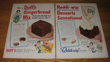 1950 Duff's Gingerbread Mix and Reddi-wip Whipped Cream Advertisement