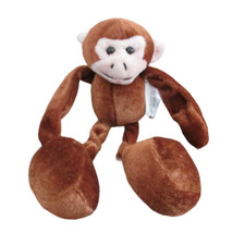 Monkey Stuffed Plush 8" Wild Animal Floppy Leg Toy Safari Jungle Hands Clasp