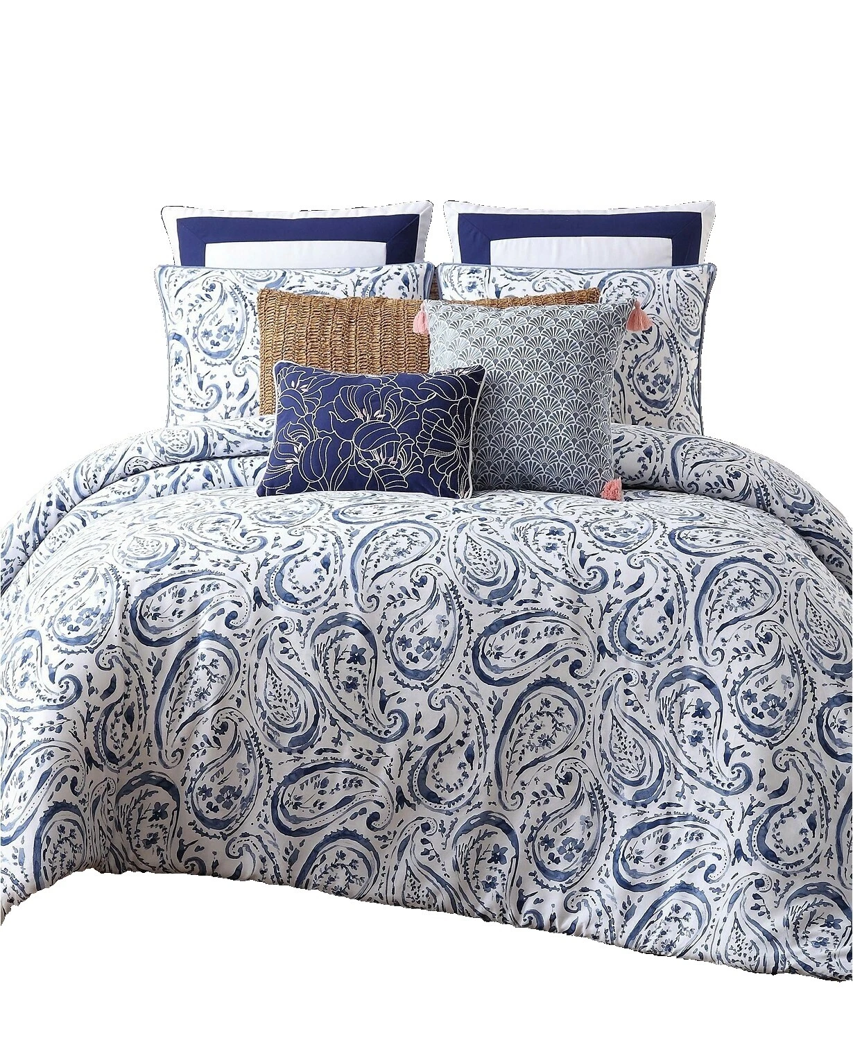 Paisley 100% Cotton Fill bohemio Fundas de edredón y Juegos de Cama