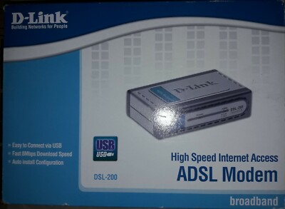 Adsl Modem D-LINK USB DSL-200 New in Original Box