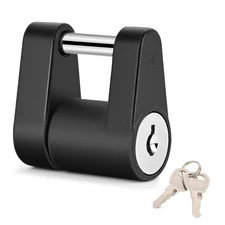 Trailer Hitch Coupler Lock, 1/4" Dia, 3/4" Span, Ideal for Tow Boat RV Truck Car