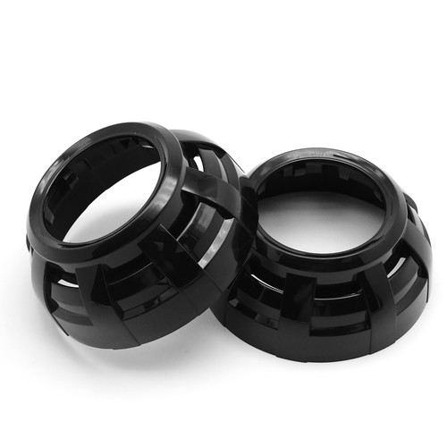 3.0 inch Black Silver Shrouds Fit Bi-LED xenon Projector Lens Headlight Retrofit - Picture 3 of 7