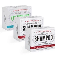 J.R.LIGGETT’S Conditioner Bar 1.75oz + Two Original Formula Shampoo Bar 3.5oz