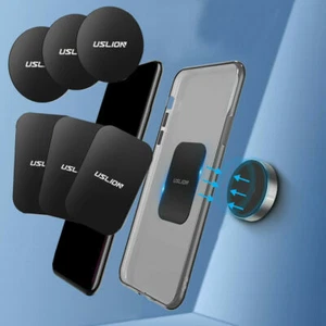 USLION Sticker plaque en métal Universal Iron Disk Magnet Support de téléphone de voiture Adhésif