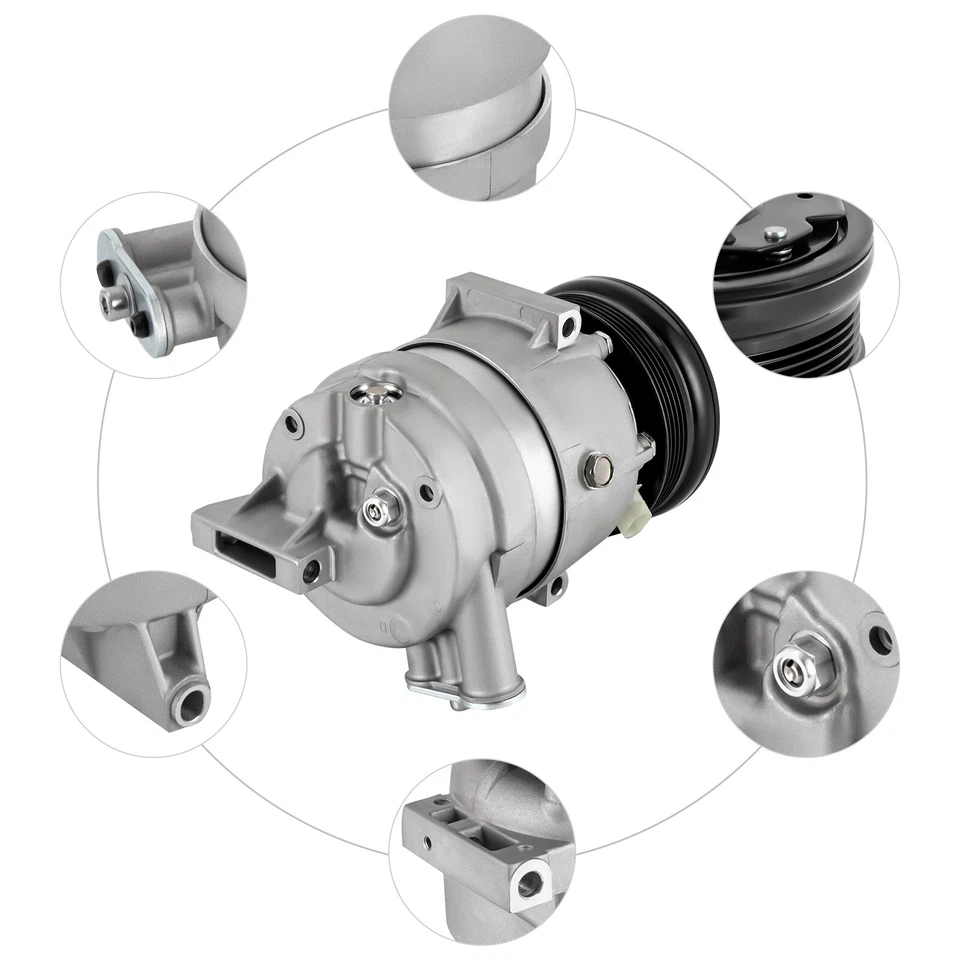 Compresor de aire acondicionado para Chevrolet Aveo L4 2009-2017 1,6 L LS/LT EE. UU. Foto 4 de 4