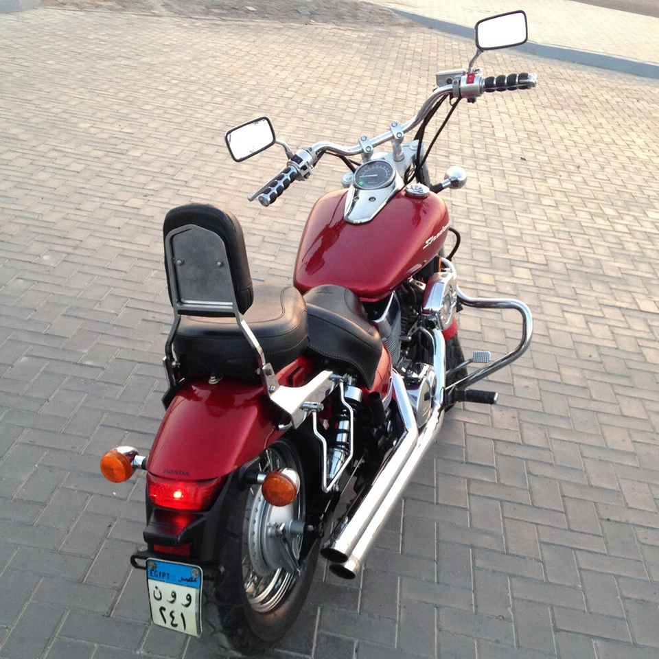 Motorcycle Rear View Mirrors Rectangle Chrome For Kawasaki Vulcan VN 1500 1600 - Image 2 of 4