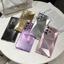 For Samsung Galaxy S24 Ultra S23 Plus S22 Geometric Laser Shockproof Phone Case