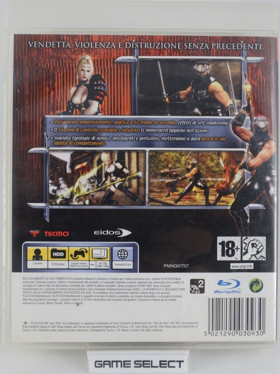 Ninja Gaiden Sigma 1 sony PS3 PLAYSTATION 3 Pal Eng
