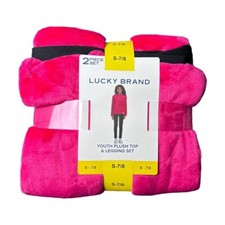 Lucky Brand Youth Plush Top  Leggings 2 Piece Set Size S 7/8