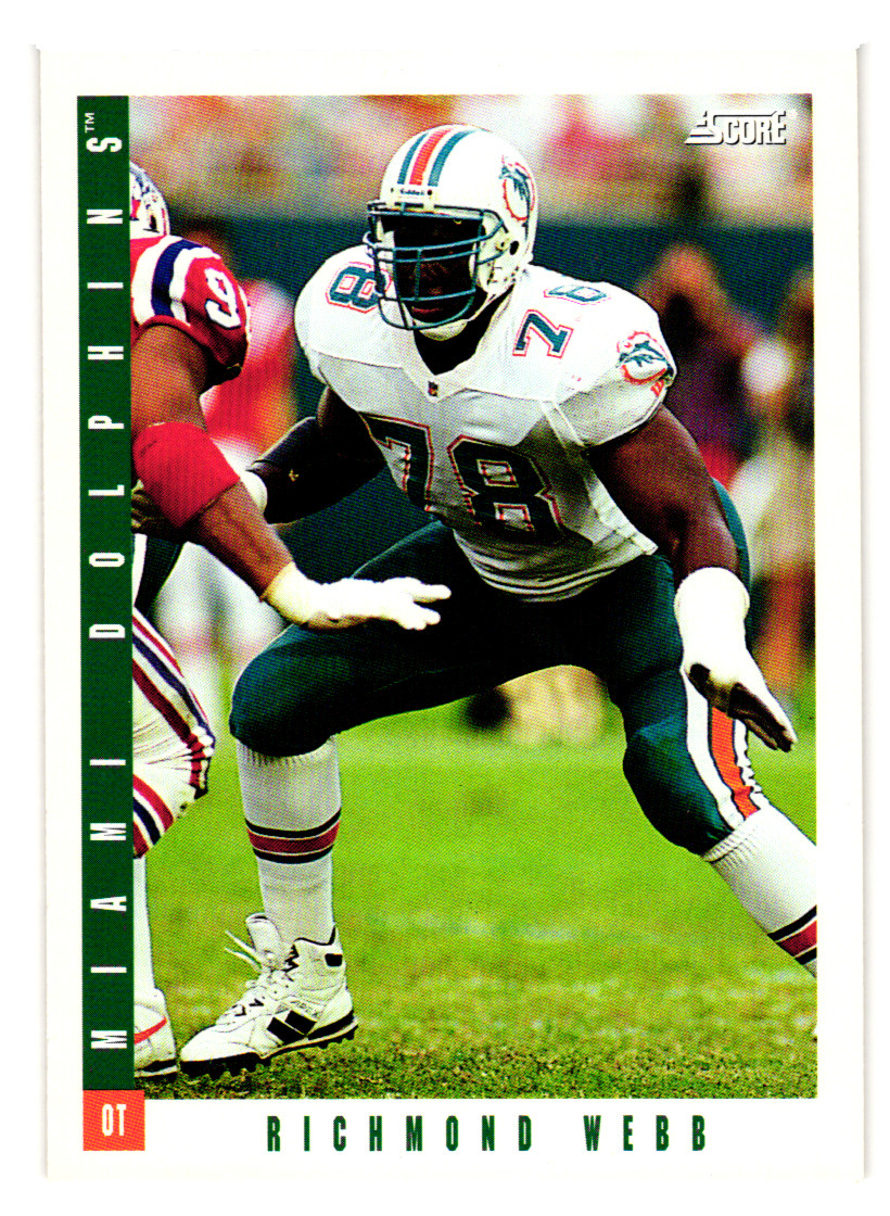 1993 Score Football Card #31 Richmond Webb - Miami Dolphins     