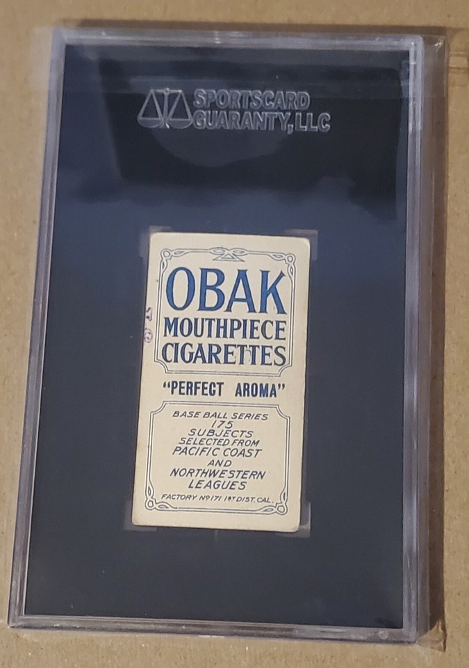 1910 T212 OBAK cigarettes - Perrine Stamped Back - SGC 40 VG 3 | eBay