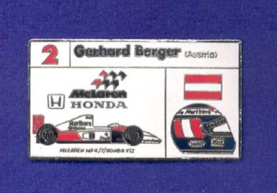 Pin's lapel pin pins F1 FORMULA ONE FORMULE 1 MCLAREN HONDA #28 GERHARD BERGER