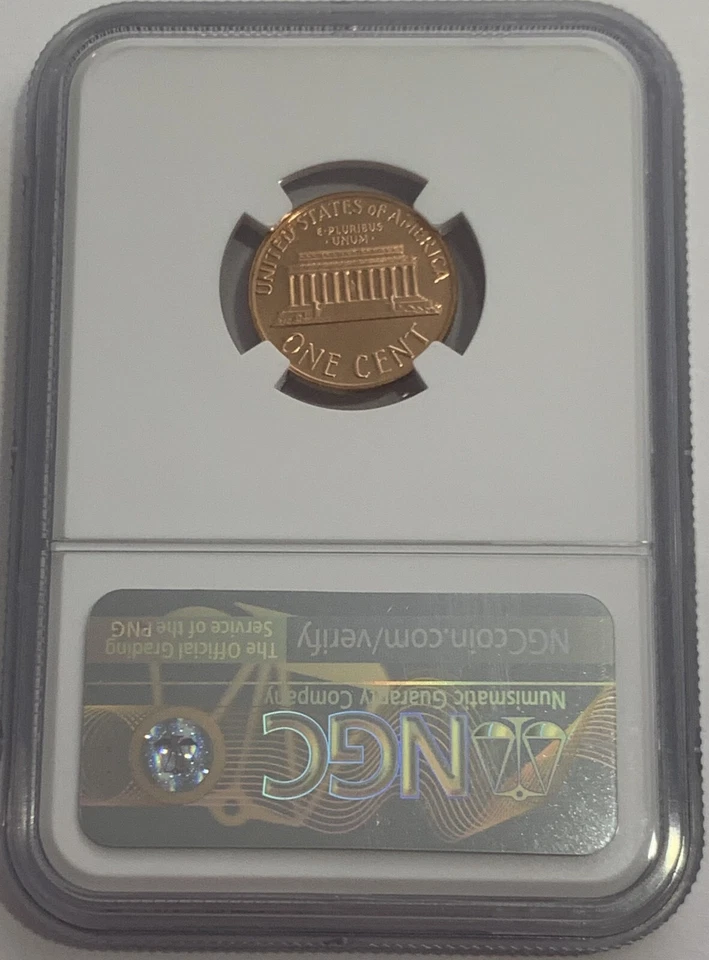 1975 S NGC PF68 Rd Star Cameo Red Proof Lincoln Memorial Penny 1C Portrait Label - Image 2 of 3