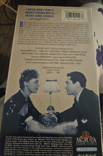 Rhapsody in Blue (VHS )The Story Of George Gershwin ~ Brand New Sealed Watermark - Imagen 2 de 2