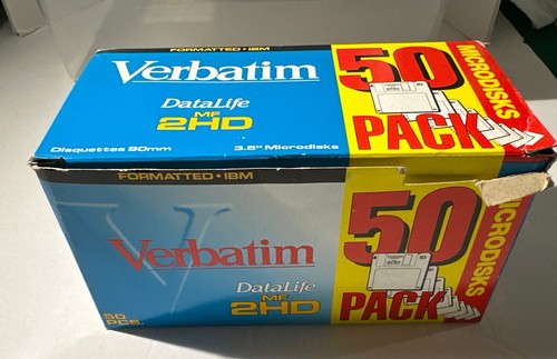 50 Verbatim DataLife MF 2HD 3.5” Microdisk Formatted Floppy Disks New Open Box 8 - Picture 2 of 3