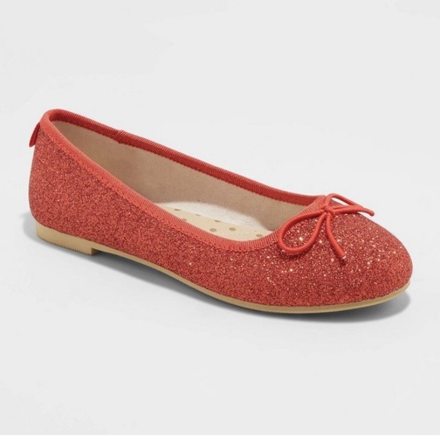girls red slippers