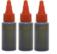 SALON PRO BONDING HAIR GLUE 1OZ FOR 3PC WITH FREE SHIPPING 