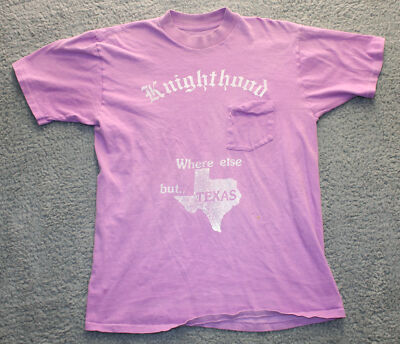 Knighthood Where Else But Texas Men's T-Shirt Pink MEDIUM Front