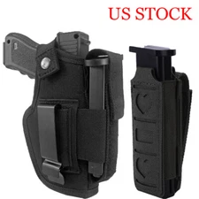 Tactical Ambidextrous IWB Concealed Pistol Gun Holstr with Single Magazine Pouch
