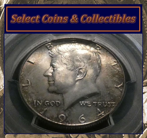 1964 Kennedy Half Dollar PCGS MS65 Beautiful Toned Coin! #619