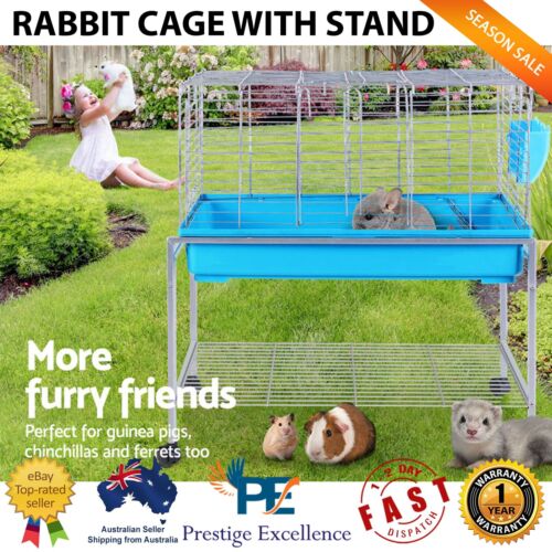 Pet Rabbit Cage Hutch Cage with Stand Indoor Hamster Enclosure Carrier Bunny NEW - Picture 1 of 8