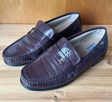 Nunn Bush Men’s Size 9 5E Brown Leather Square Toe Loafer Slip-On Dress Shoes