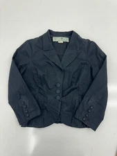 Jolt Black Button Up Blazer Womens Size Large