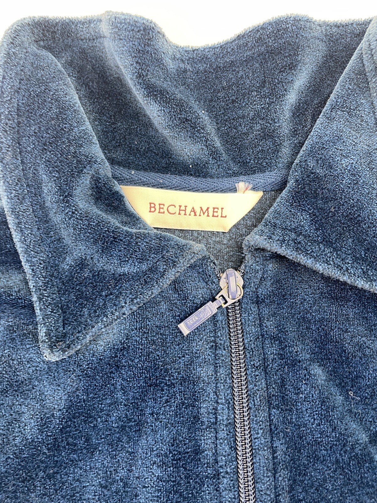 BECHAMEL SOLID BLUE. COLLARED ZIP FRONT LONG SLEE… - image 2