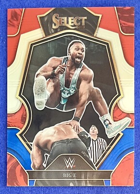 Big E 2023 Panini Select WWE PREMIER LEVEL RED BLUE PRIZM PARALLEL #161