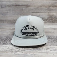 Harmony Lakeside Rv Park Camping Outdoor Fishing Cap Hat Adult Mens Adjustable 