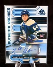 2022-23 SP Game Used Hockey Trey Fix-Wolansky Authentic Rookies Auto #157