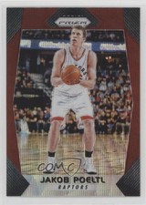 2017-18 Panini Prizm Ruby Wave Prizm Jakob Poeltl #35 0g14